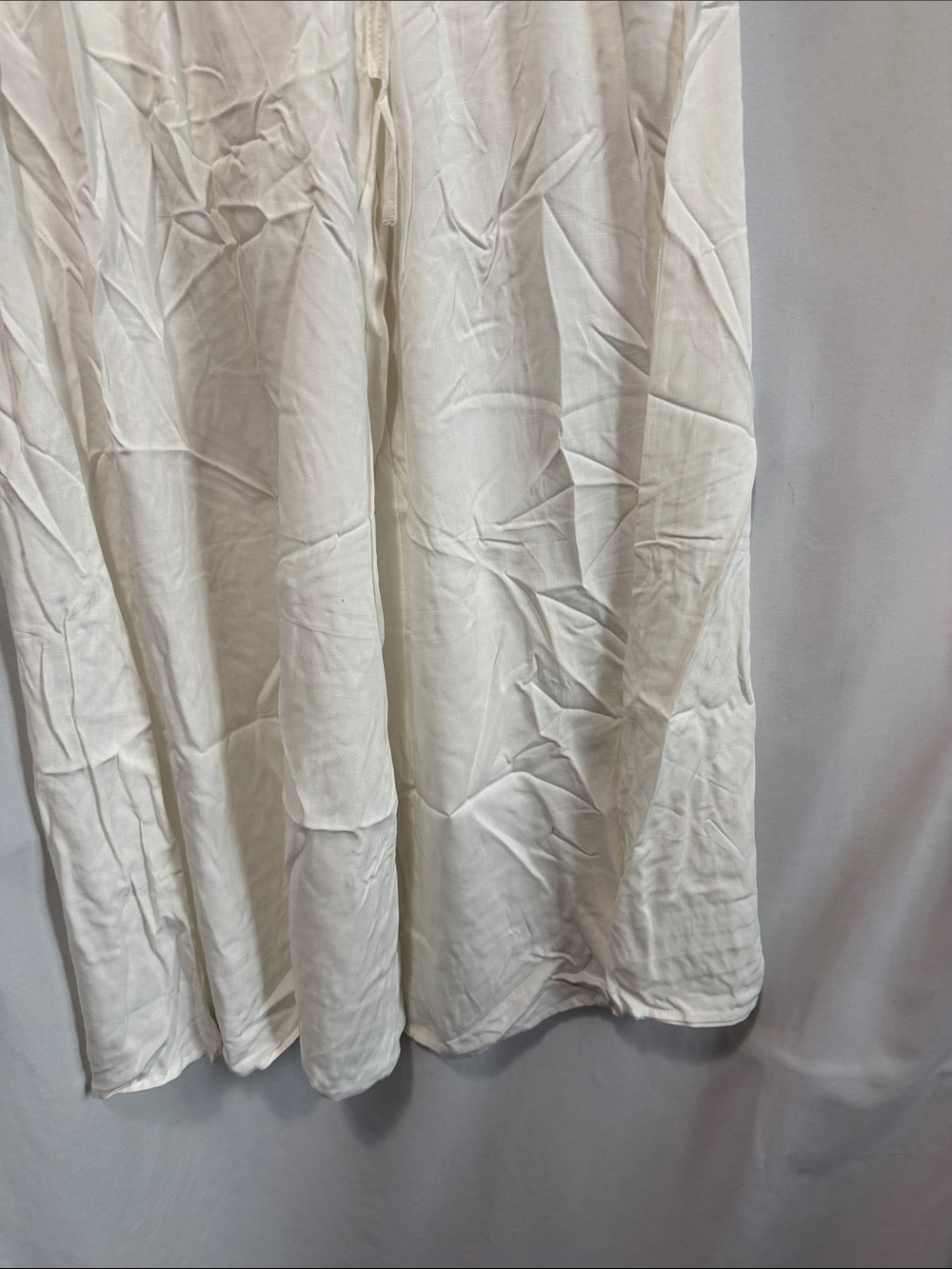 Women's White Wide-Leg Drawstring Pants - Picture 4 of 9